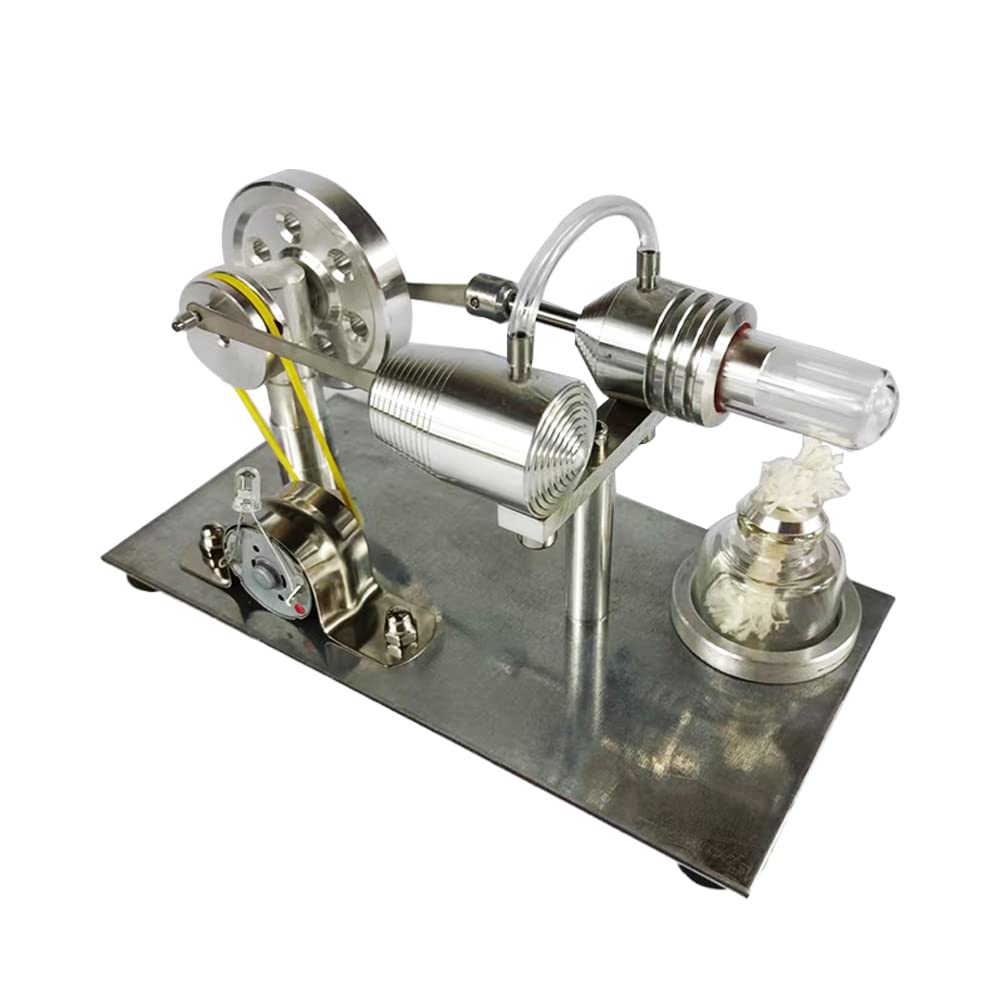 N/P Qing Shuang Stirling engine during operation powers colorful LED indicators