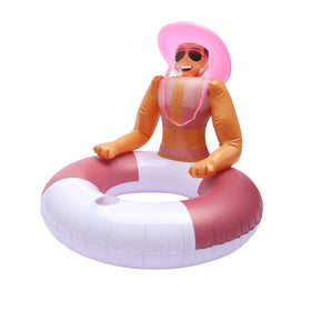 NPW Hunky Chad inflatable pool ring, ideal for pool party selfies.