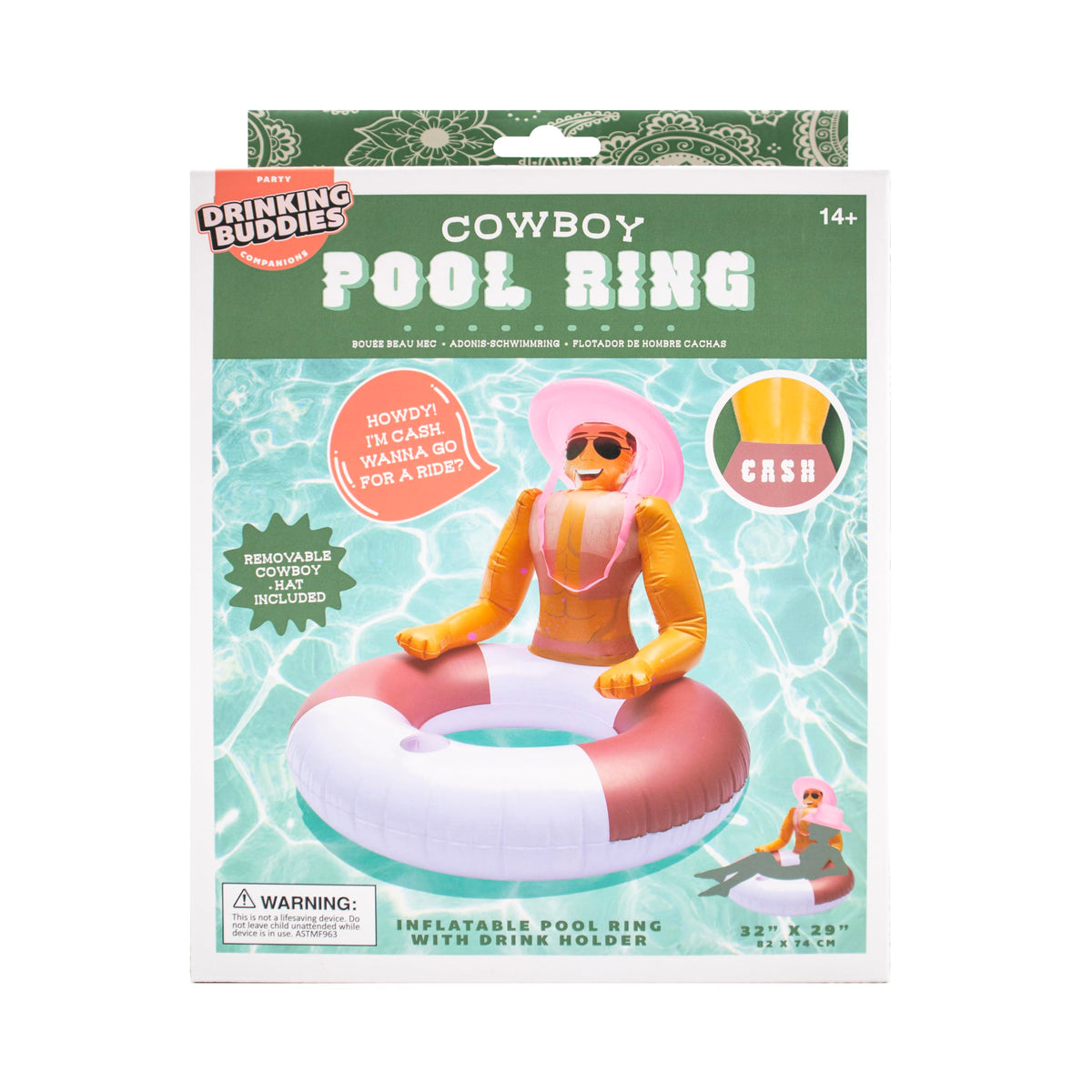 NPW Hunky Chad pool ring designed for water gun duels and playful battles.