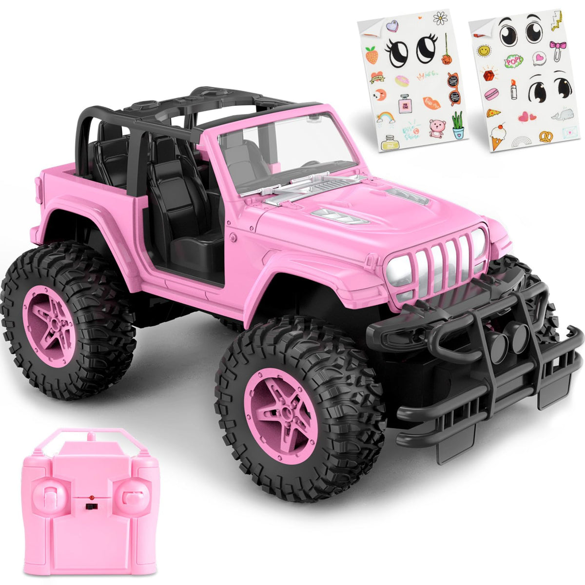 NQD pink RC car with convertible design for imaginative play outdoors