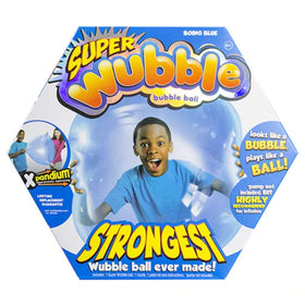 NSI Wubble blue bubble ball deflates for easy storage after play