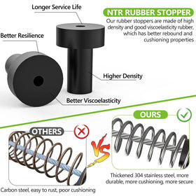 NTR stainless steel compression spring adds durable stopping power.