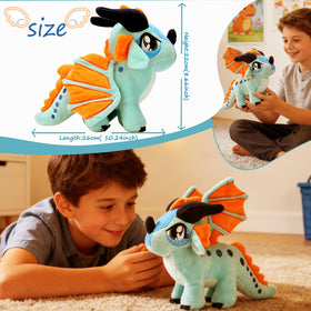NTSPFU Fire Winged Dragon plush pillow for comfortable reading corners.