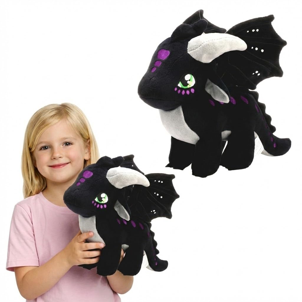 NTSPFU Wings of Fire dragon plush front view, ideal for cozy bedtime cuddles.