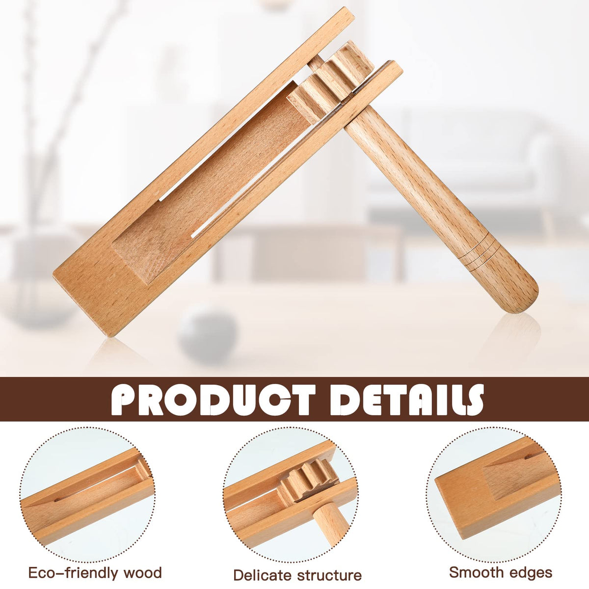 Nuanchu cowbell handle close-up showing comfortable grip.