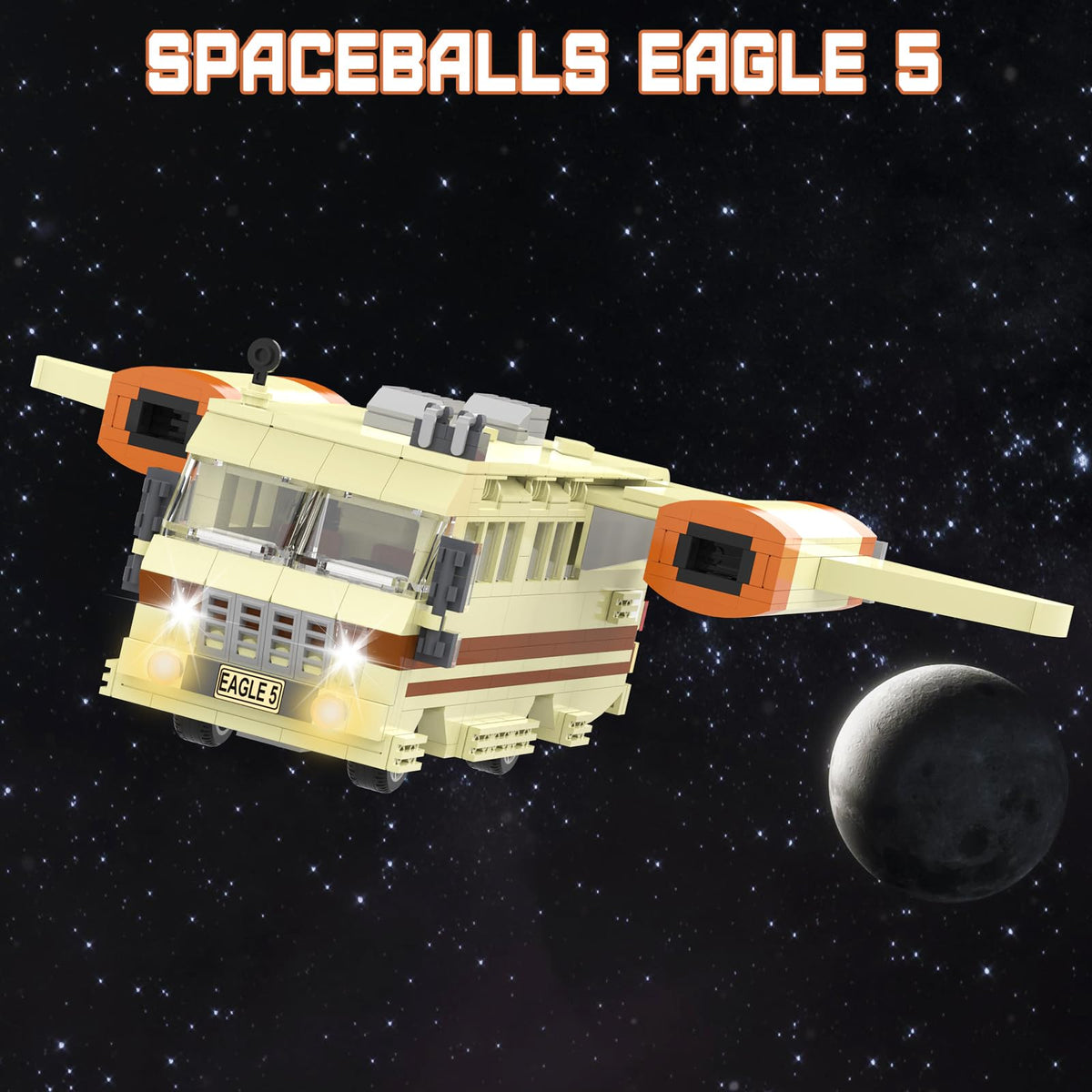 Nubee Spaceballs Eagle 5 box includes 667 pieces for unboxing excitement.