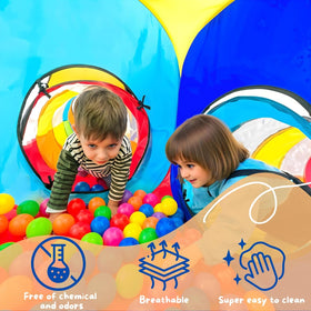 NUBUNI ball pit cube with colorful panels for safe social play