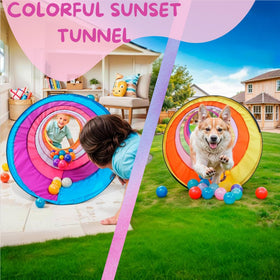 NUBUNI Colorful Kids Tunnel interior encourages visual exploration during play