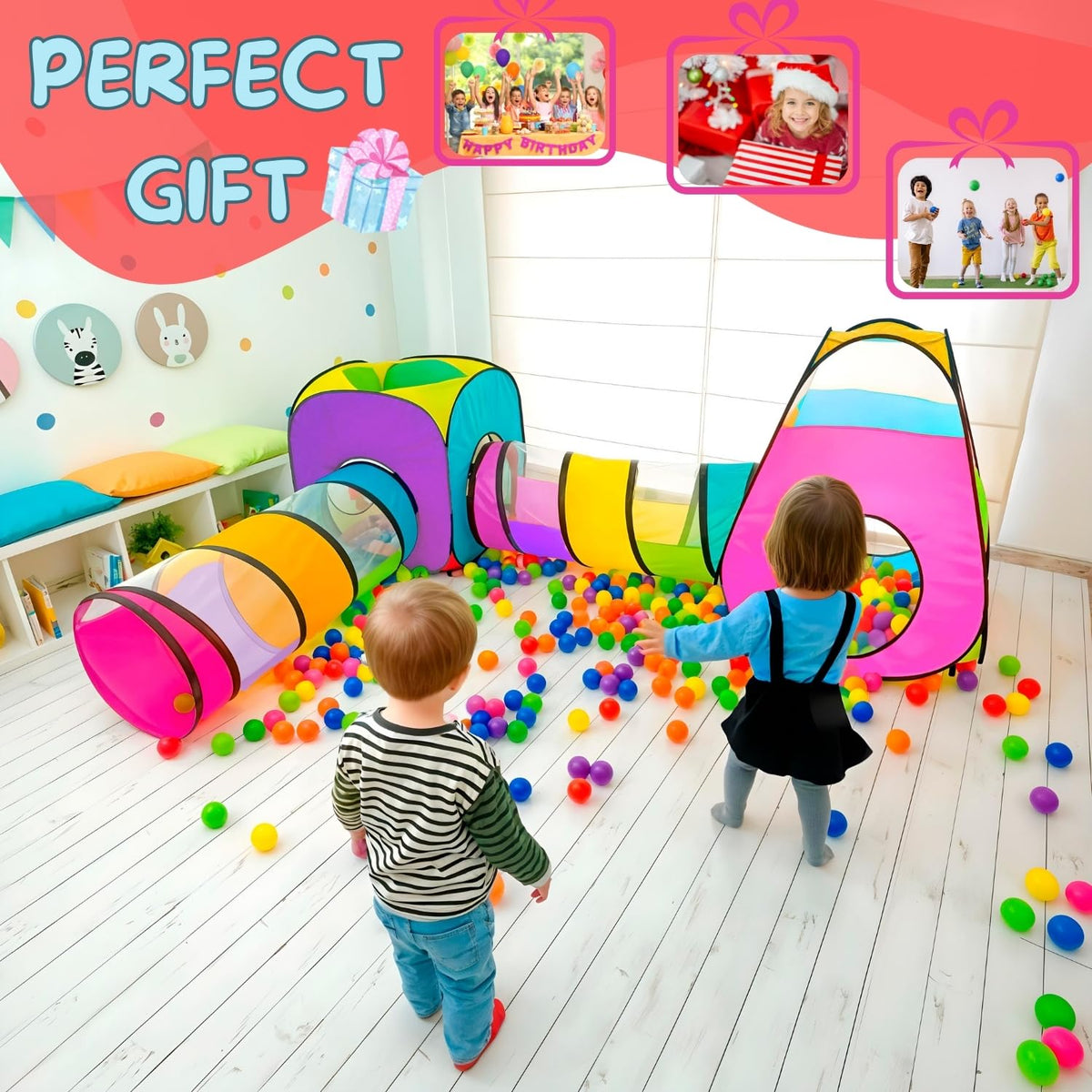 NUBUNI soft fabric with breathable mesh for a comfy play space.