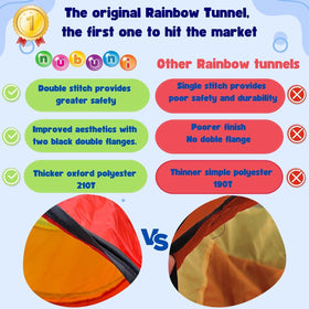 NUBUNI Tunnel Fold Flat for Storage makes transport easy.
