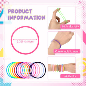 Nuenen jelly bracelets in 13 colors brighten outfits at events.