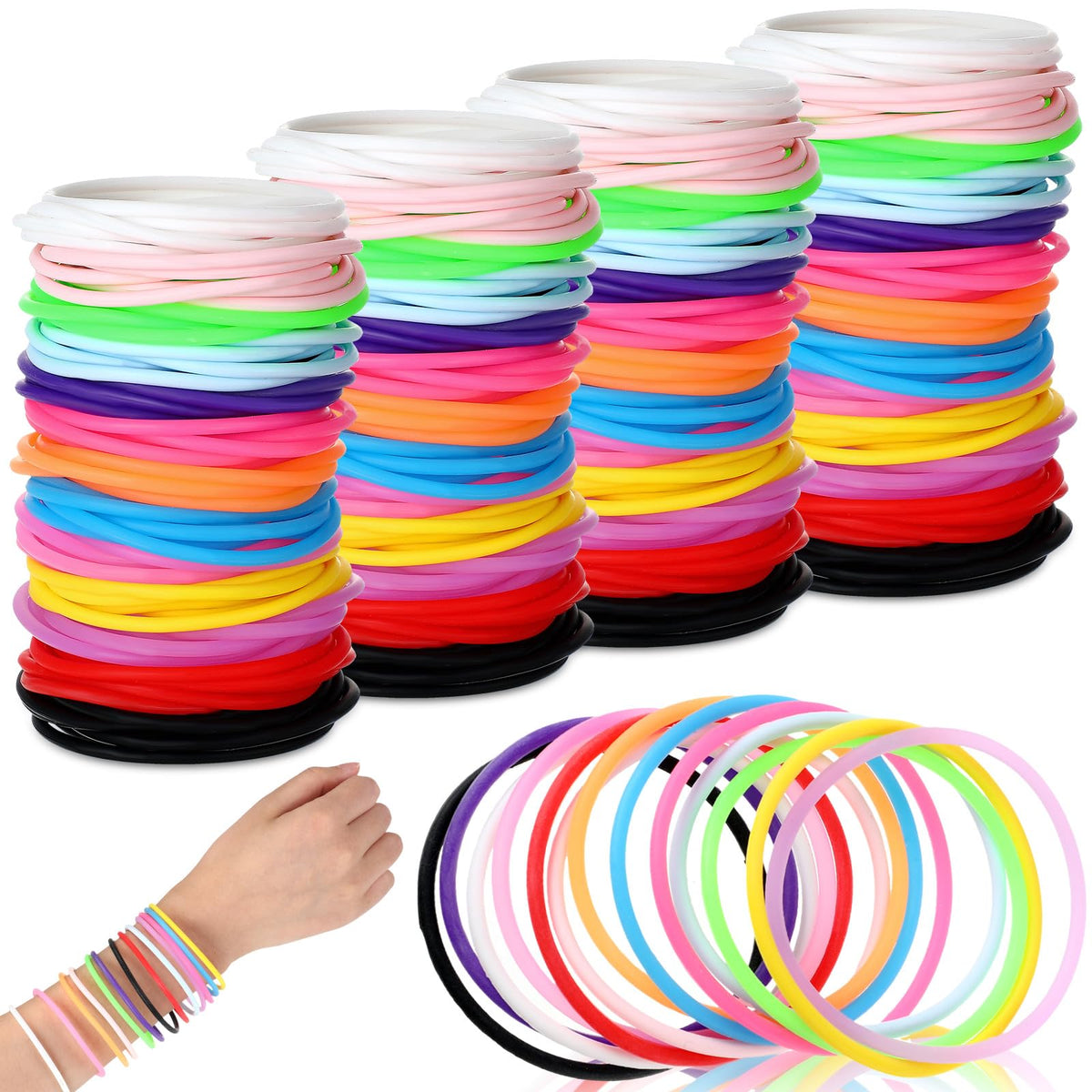 Nuenen jelly bracelets bulk pack for easy party favors and sharing.