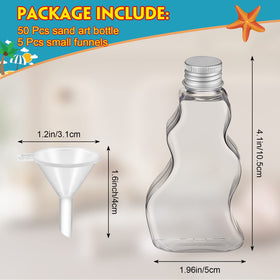 Nuenen sand art bottles and funnels ready for kit assembly and use