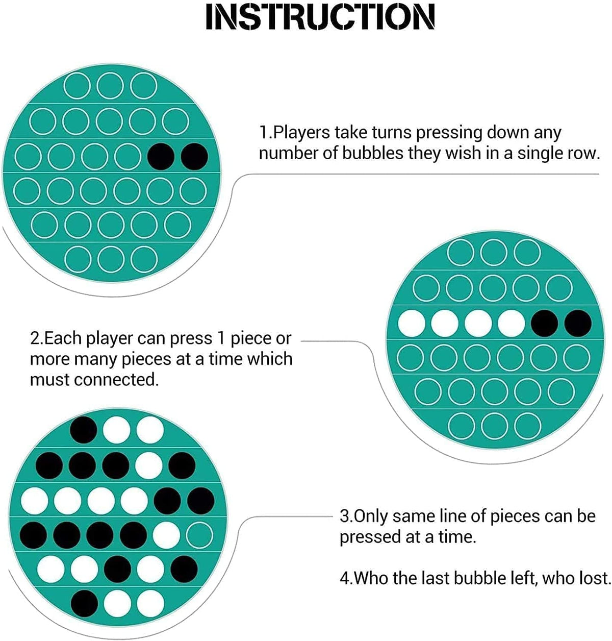 NUENUN child-use pop bubble toy promotes focus during learning.