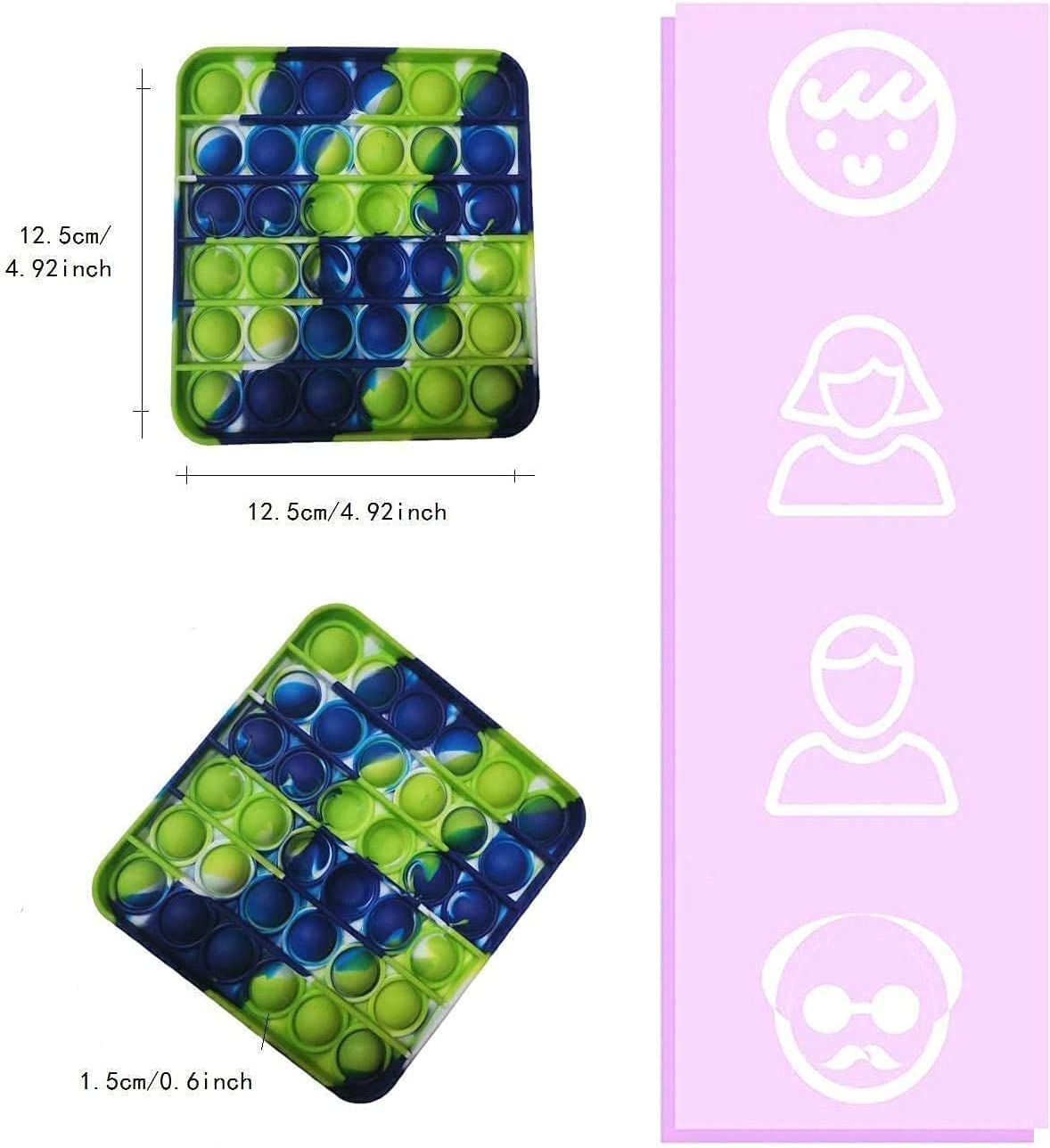 NUENUN travel-friendly pop bubble toy, compact and portable.