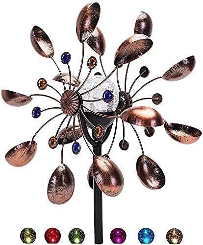 NUENUN wind spinner outdoor metal with multicolor LED display for ambiance
