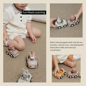 Nueplay friction-powered vehicles offer battery-free motion for active toddlers.