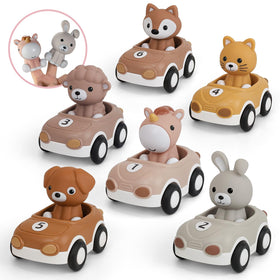 Nueplay toddler cars 6-pack for push-and-go play and exploration.
