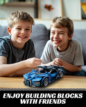 Nueris 1:18 Technic blue display-model on shelf for collection