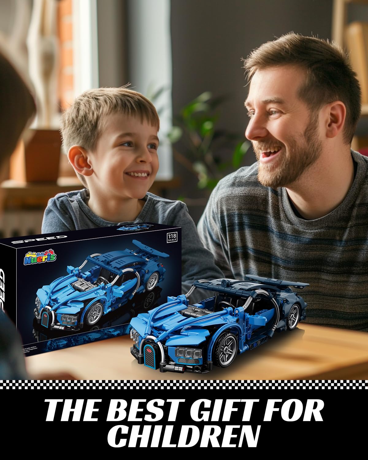 Nueris 1:18 Technic blue gift-ready box for unboxing gifting