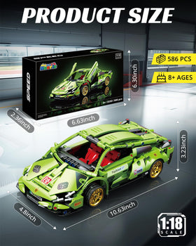 Nueris Technic green car decals add realistic styling and visual impact.