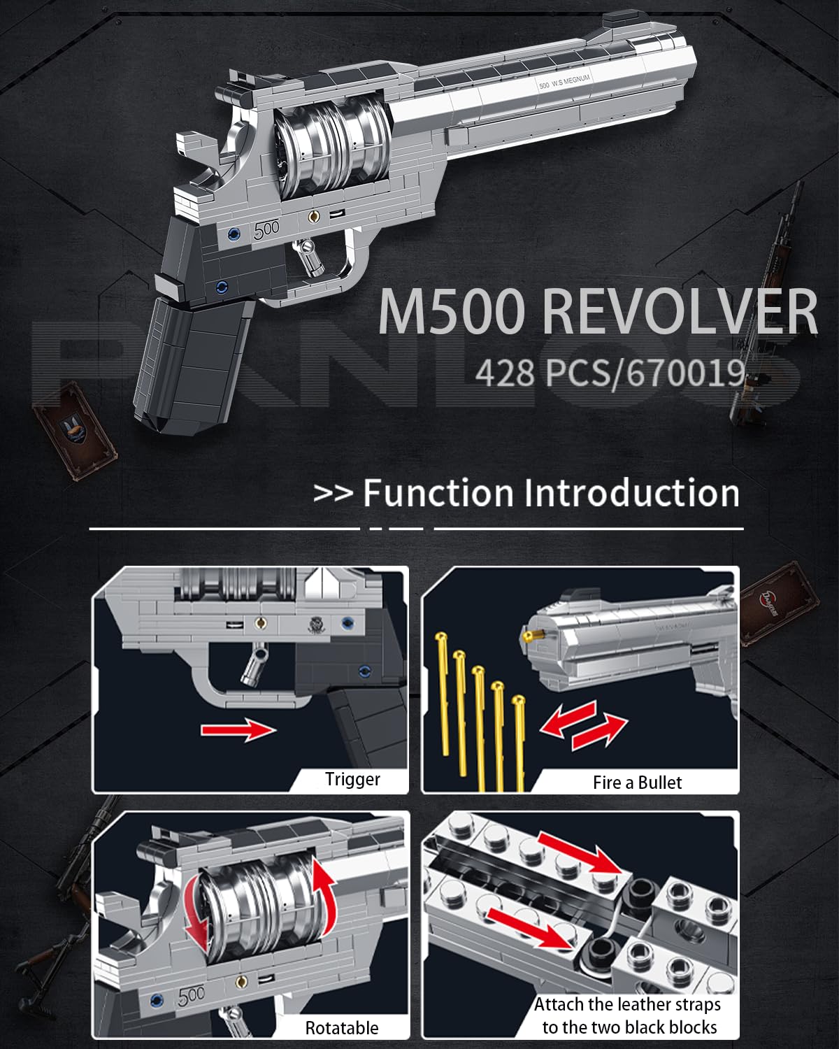 Nueris revolver packaging shows gift-ready presentation for collectors.