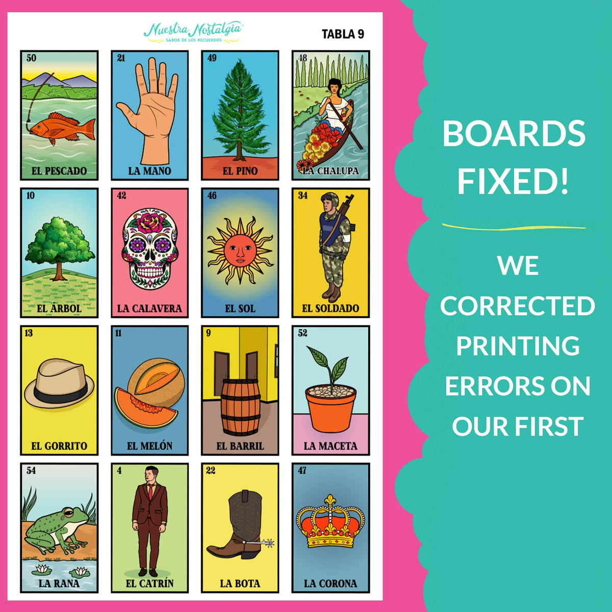 Nuestra Nostalgia Loteria for schools supports classroom-friendly, engaging learning activities