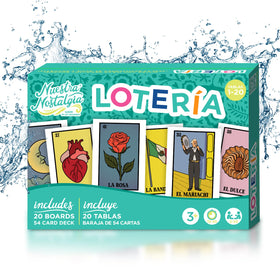 Nuestra Nostalgia waterproof Loteria boards 12x8 offer durable, spill-safe play for family game night
