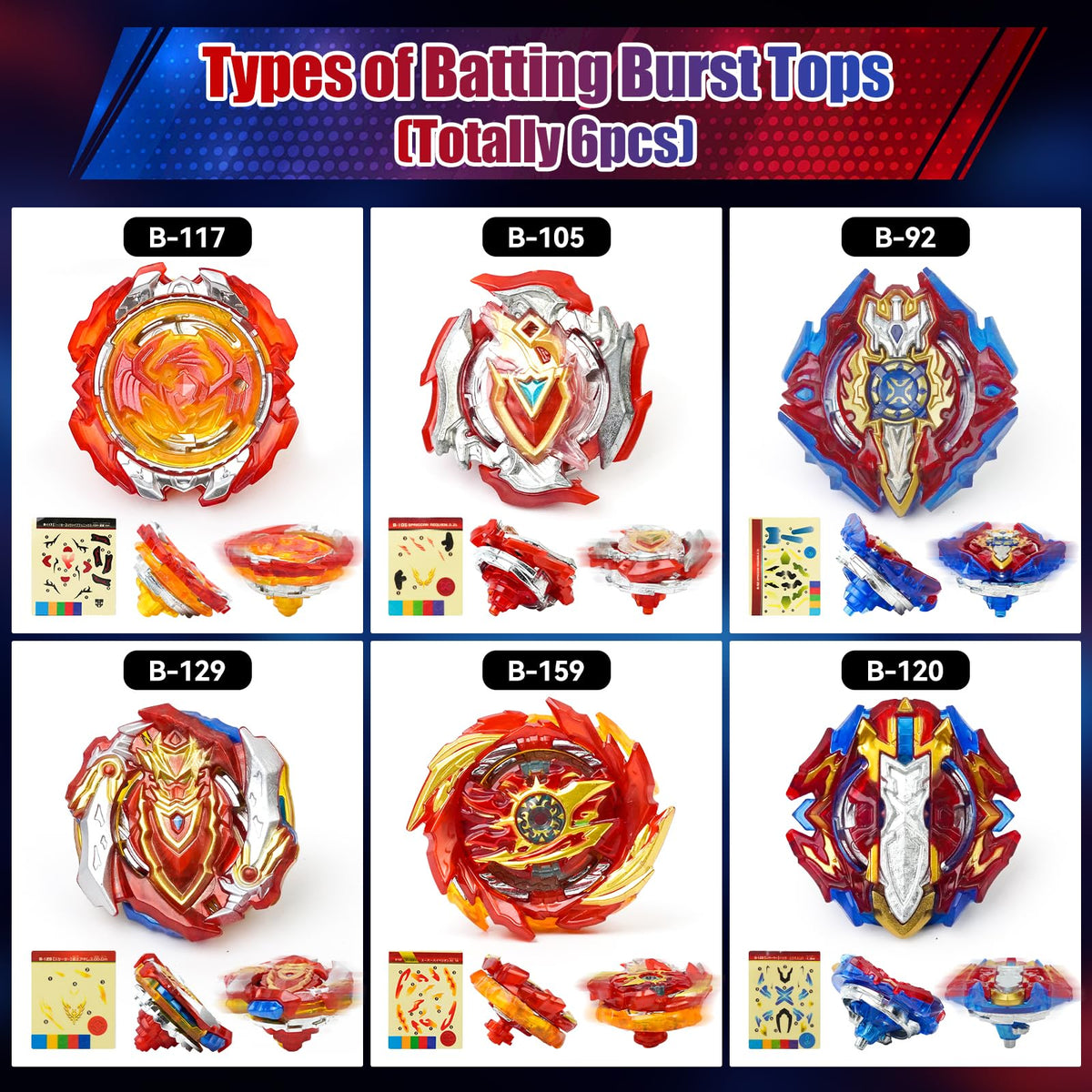 Nuffunx Battle Burst B117 red-top provides precise spin for duels.
