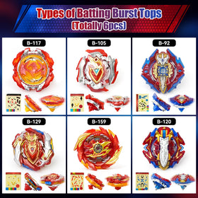 Nuffunx Battle Burst B117 red-top provides precise spin for duels.