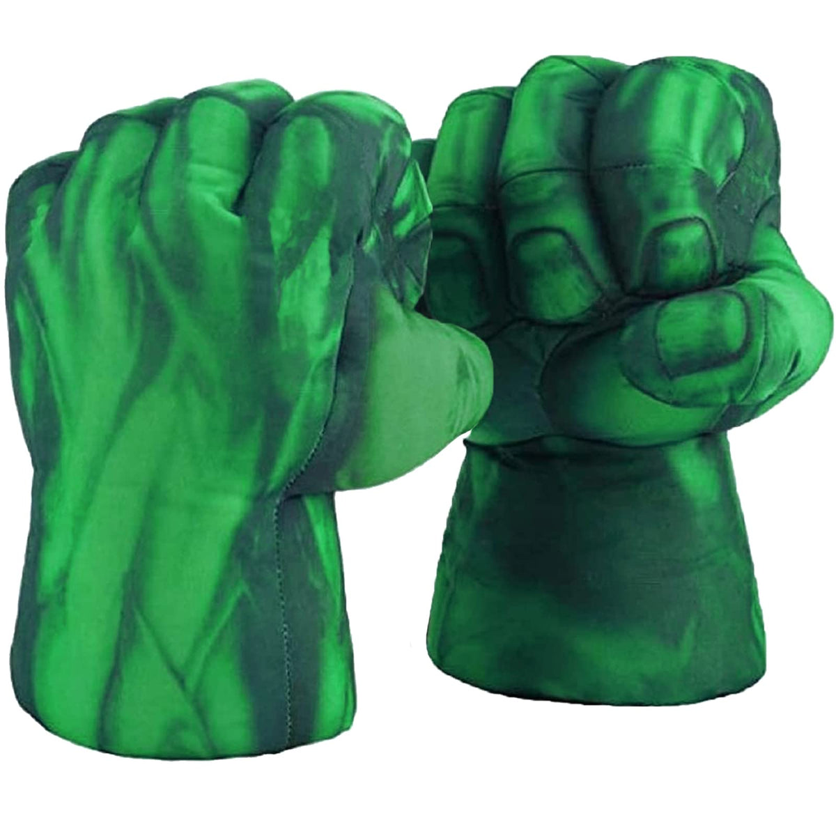 NuGeriAZ kids green superhero gloves with soft plush padding for safe pretend play.