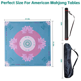 Nugnurt pink mahjong mat rolled in tube highlights crease-free protection during shipping
