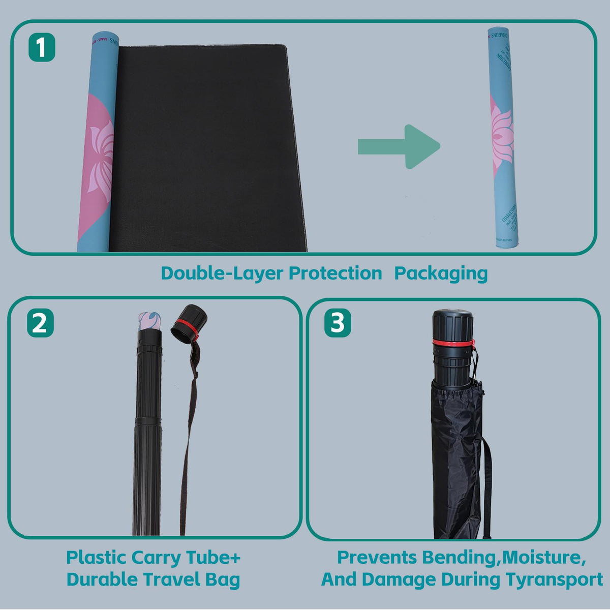 Nugnurt thick pink mat protects tables and reduces tile noise during games