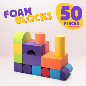 Number 1 in Gadgets Giant Foam Blocks with 6 colors and varied shapes for endless building.