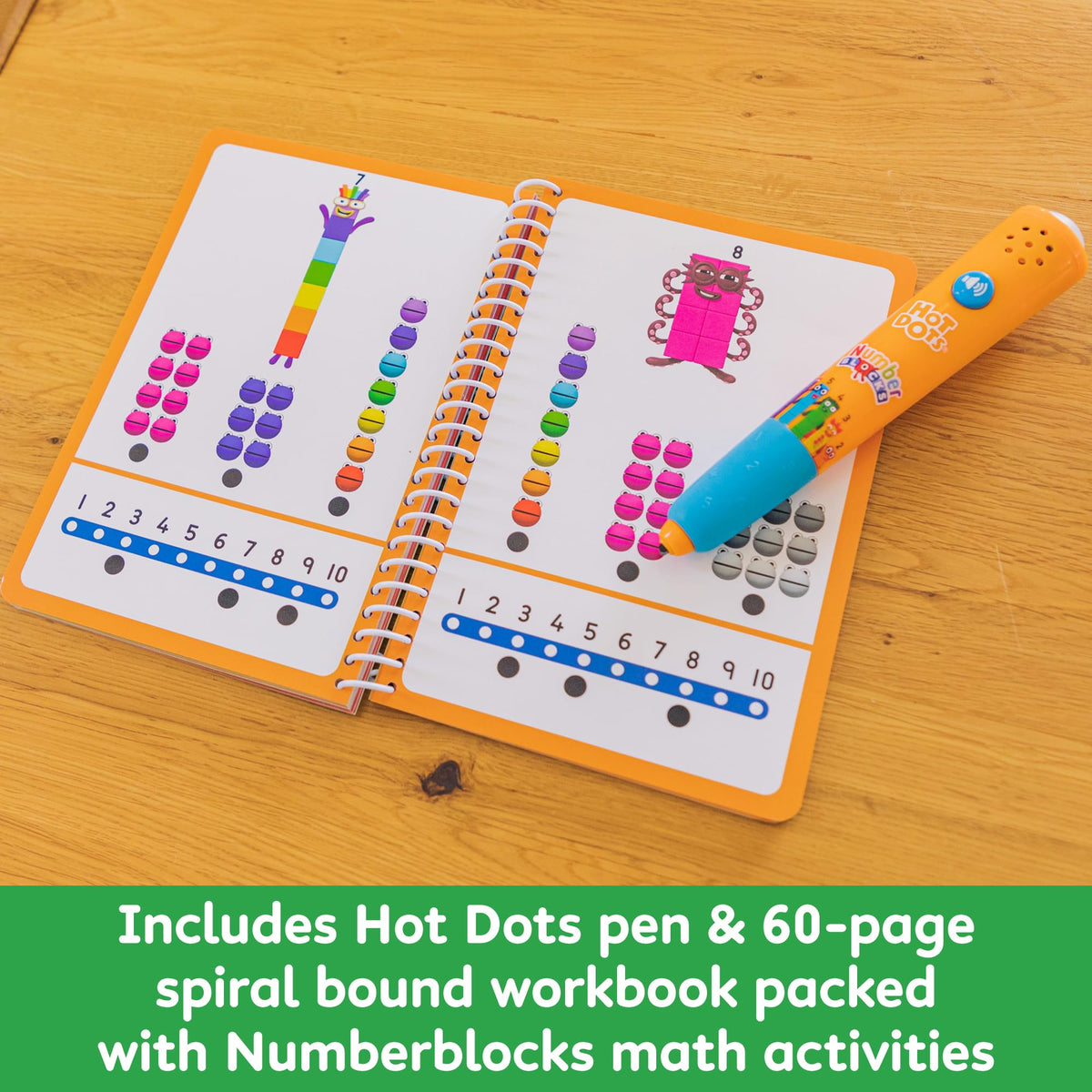Numberblocks interactive pen provides lights and music to boost engagement.
