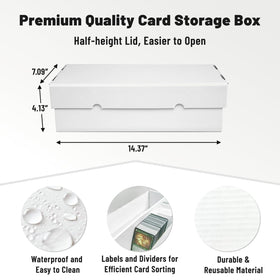 Numina 4-pack 2-row large card storage box with dividers for precise sorting.