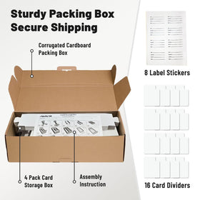 Numina 4-pack 2-row large card storage box shows sturdy heavy-duty cardboard construction.