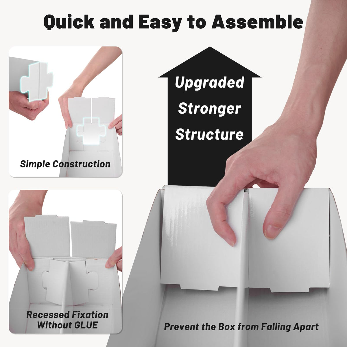 Numina 4-pack 2-row large card storage box accommodates sleeved cards and top loaders.