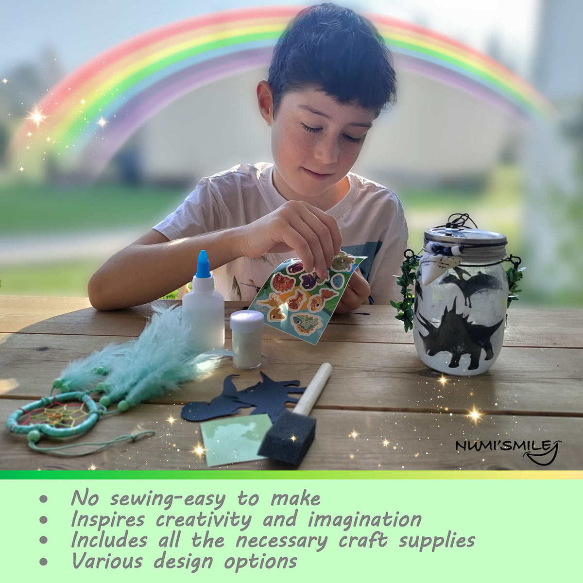 NUMI'SMILE dinosaur stickers silhouettes inspire creative scene-building.