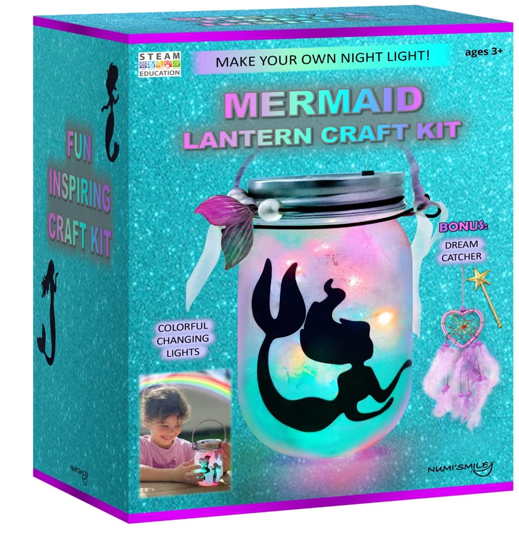 NUMI'SMILE Mermaid Lantern Night Light with color-changing LEDs for calming nights