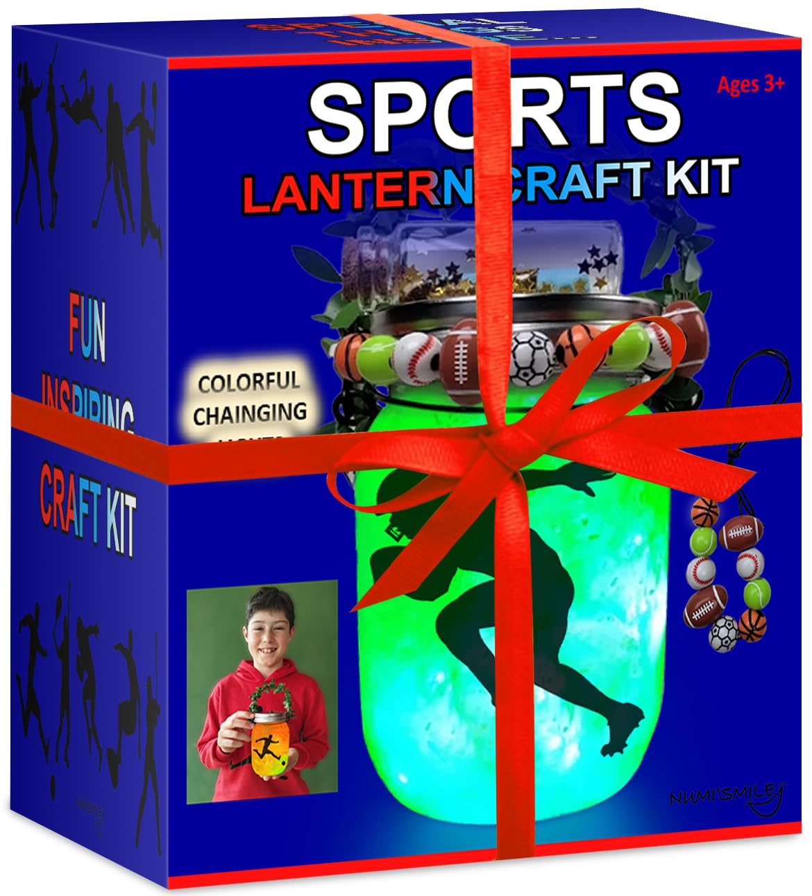NUMI'SMILE tennis lantern jar glow enhances study or play area