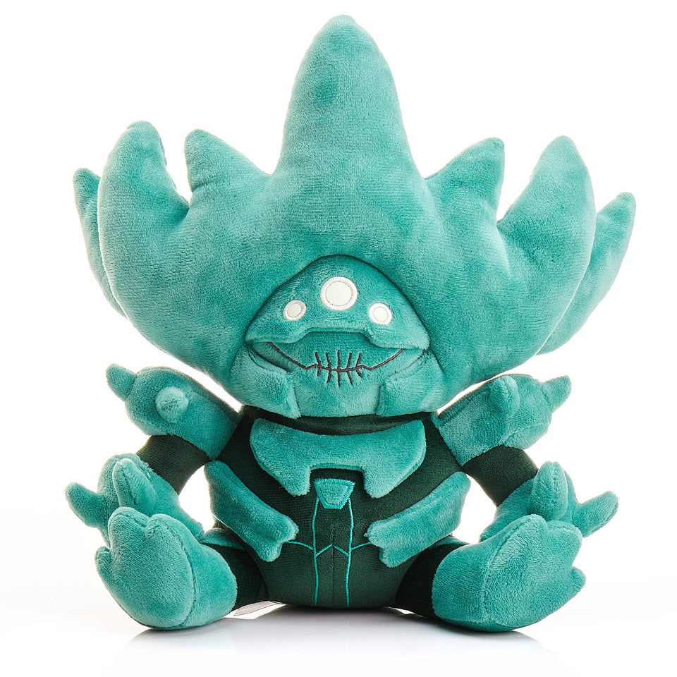 Numskull Crota plush with glow-in-the-dark eyes, perfect for display or fan collection.