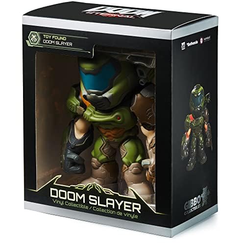 Numskull Doom Slayer figure detail shot highlights accurate sculpting.