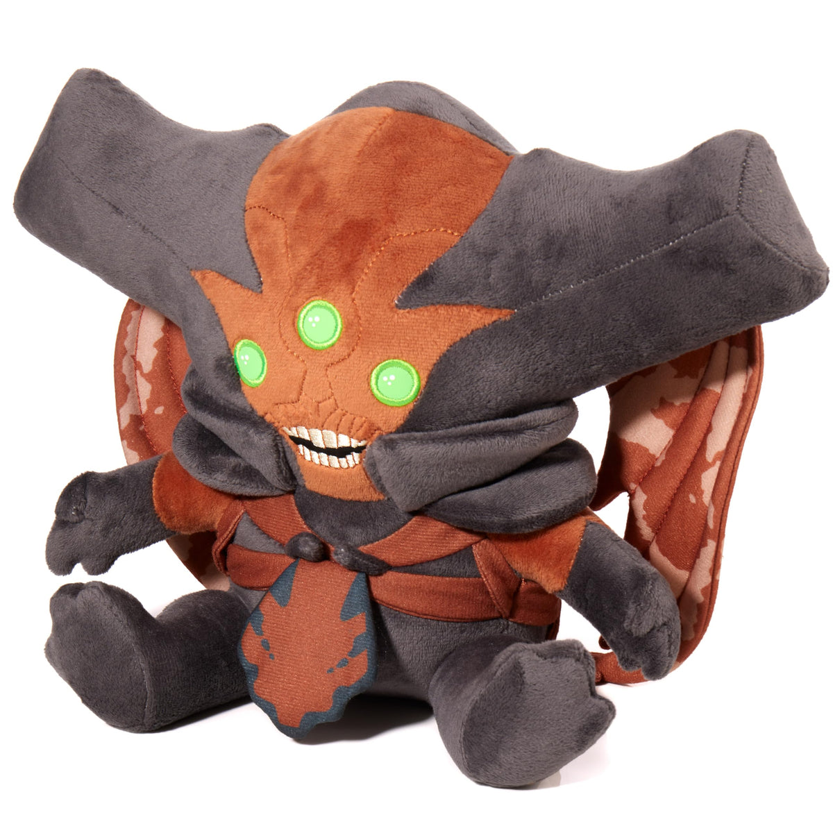 Numskull Oryx plush eyes glow in the dark for a mystical display.