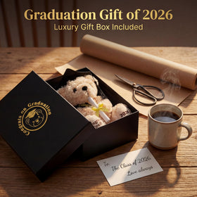 Numyawl graduation bear with tassel, a cute keepsake for grads.