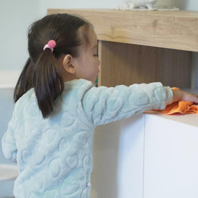 Nunukids toddler cleaning set pretend bucket for imaginative cleanup.