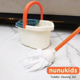 Nunukids toddler cleaning set soft-grip handles for little hands.