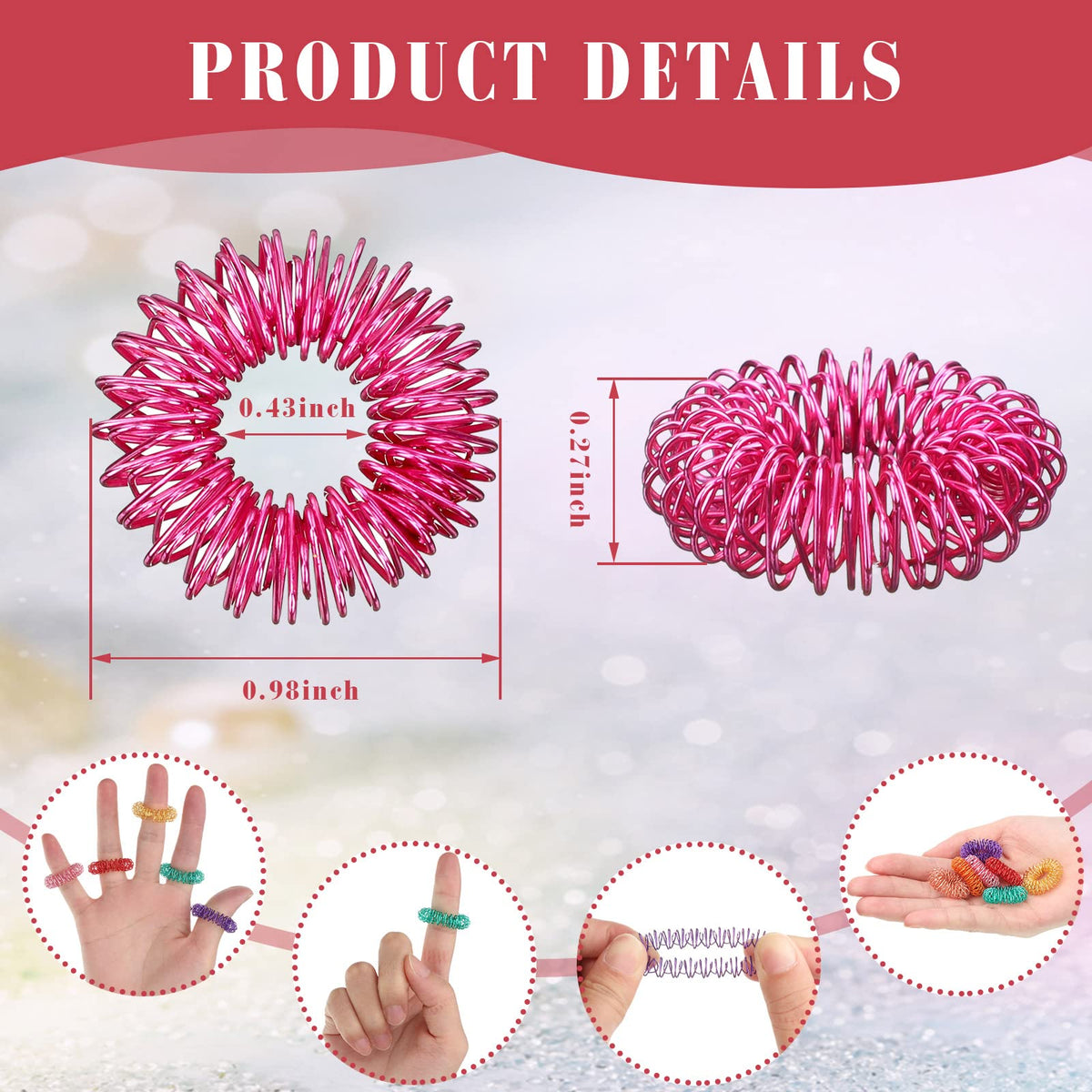 Nuogo 300-pcs pack colorful rings for sharing among friends.