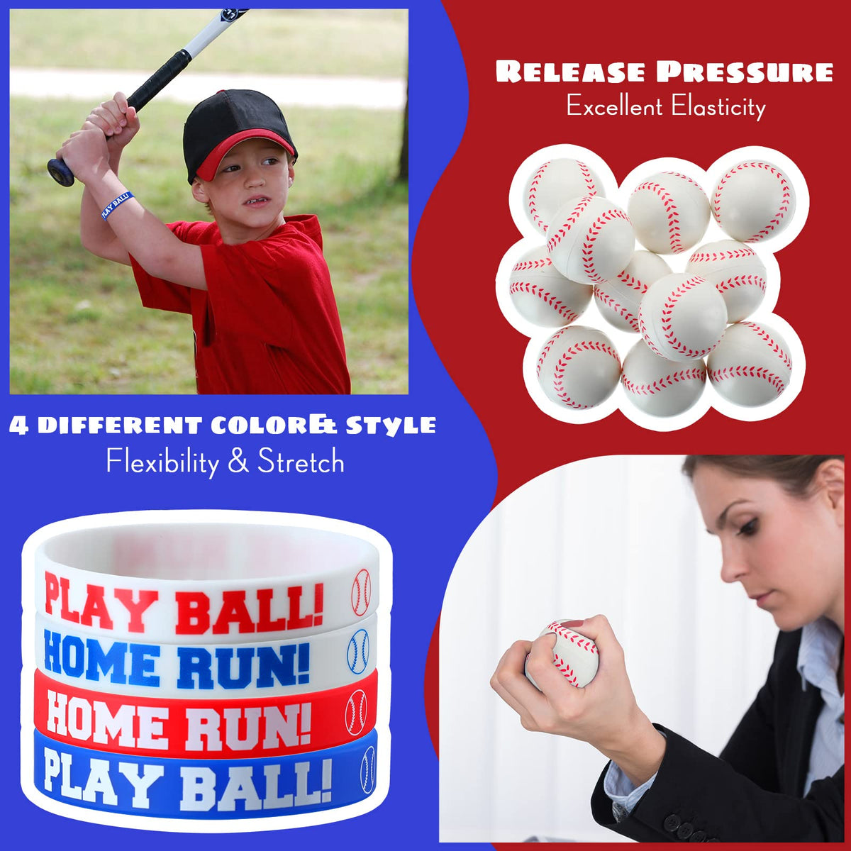 Nuogo stress balls offer squeezable baseball fun during activities.