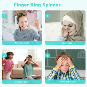 Nuogo rings shown on finger demonstrate ergonomic sizing for most users.